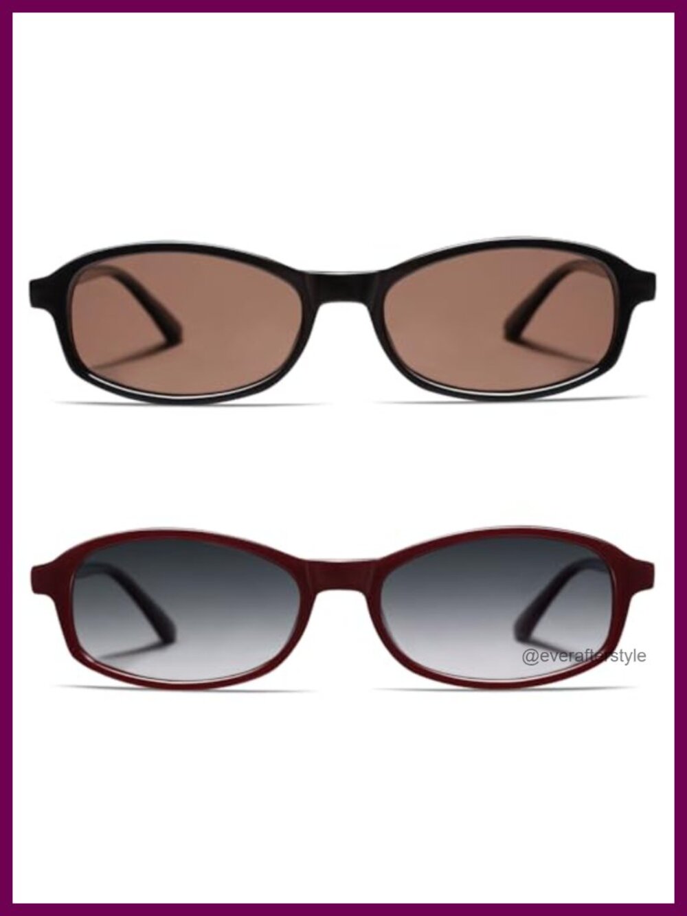 Polarized Retro Rectangle Sunglasses UV400 Thin Frame Half-Frame